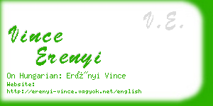 vince erenyi business card